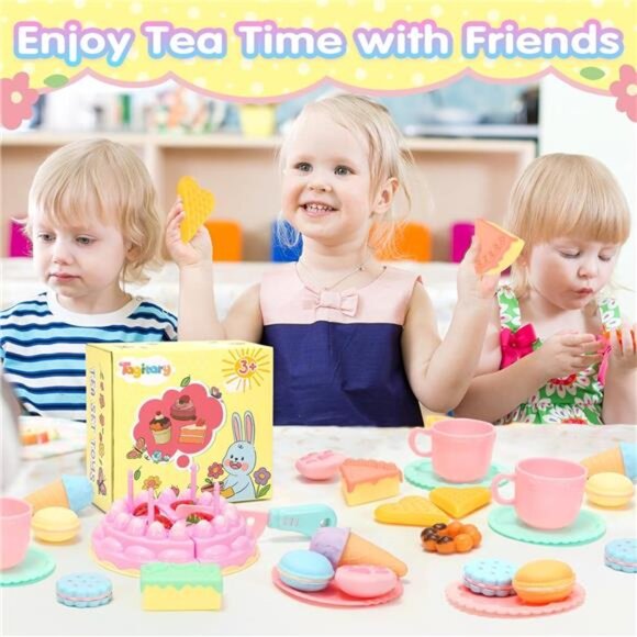 30 PCS Kitchen Pretend Play Toys Kids Plastic Toys Tea Set - Picture 6 of 7